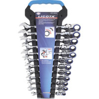 Набор ключей трещоточных с полукарданом 72зуб 12пр LICOTA